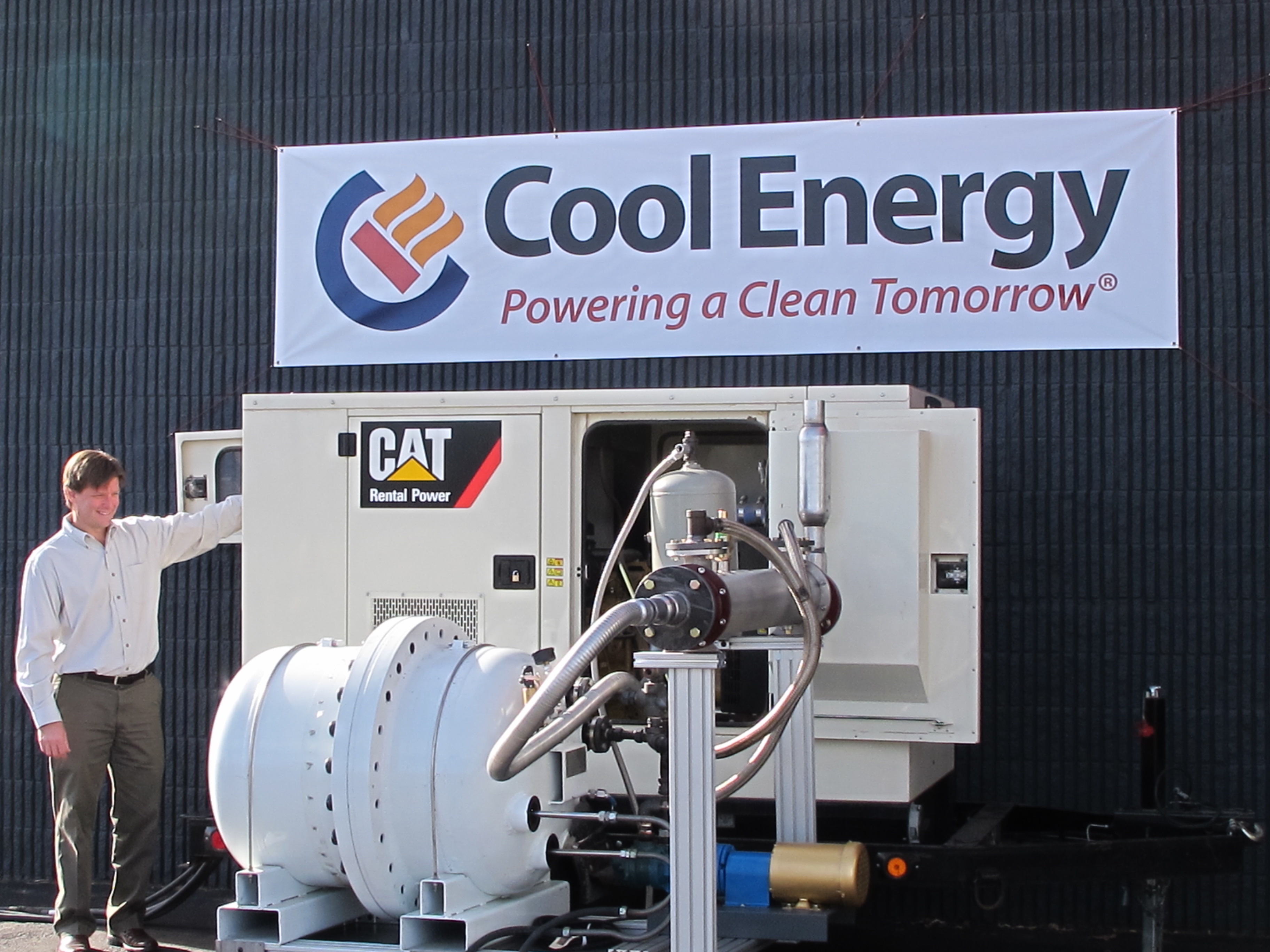 Stirling engine on diesel exhaust